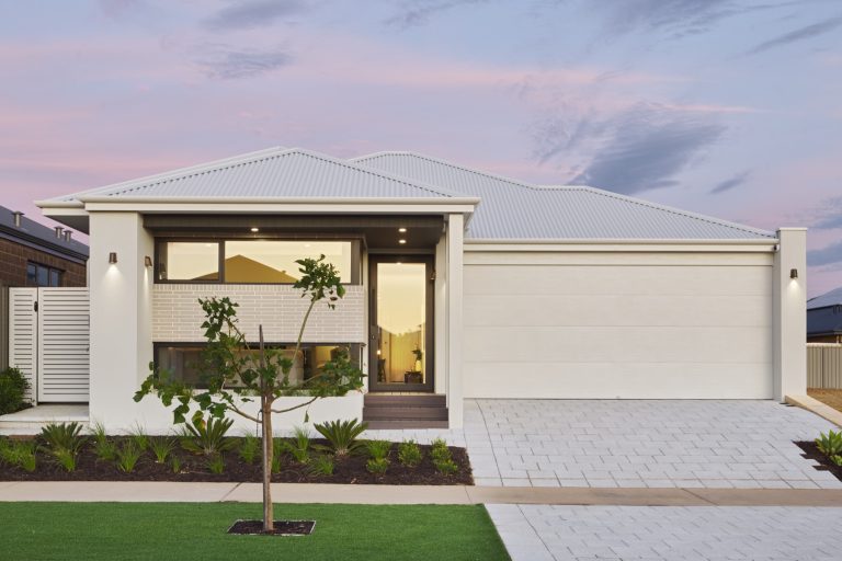 Single-storey contemporary home with large energy-efficient windows.